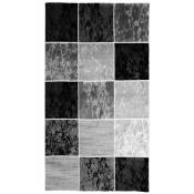 Thedecofactory - metro - Tapis à motifs cubes noir 80x150 - Noir