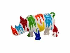 Tirelire rhinocéros multicolore