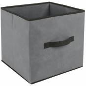 Toilinux - Lot 2x Boîte de rangement pour meuble - 31 x 31 cm - 31 x 31 x 31 - Gris