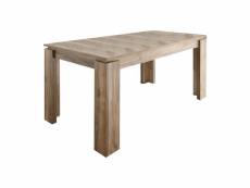Universal - meuble salon/séjour - table à manger extensible en mélaminé bois. L-h-p : 160-200 - 77 - 90cm