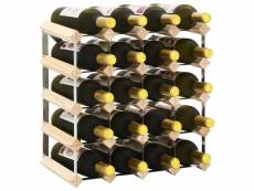 Vidaxl casier à bouteilles pour 20 bouteilles pinède solide 282469
