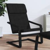 Vidaxl - Chaise de relaxation Noir Tissu