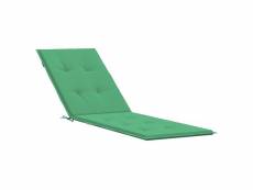 Vidaxl coussin de chaise de terrasse vert (75+105)x50x3 cm