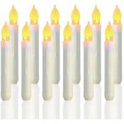 Vuszr - Lot de 12 Bougies Led Flamme Vacillante Blanche, pour Noël