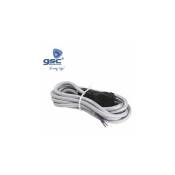 Câble textile 1,5 M (2x0,75 mm) fiche + interrupteur Gris GSC 001102958