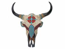 Crâne de décoration vache hwc-d31, polyresin, sculpture,
