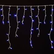 Guirlande 240 LED tombée de neige bleu fil transparent