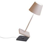 Lampe de table led Poldina Pro Mini Sabbia, rechargeable et dimmable