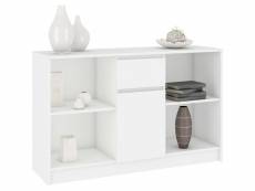 Lars - commode buffet design tendance salon/séjour/chambre 120x77x40 cm - meuble de rangement bibliothèque déco/livres - blanc