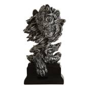 Lion Statue Bureau DéCor Artisanat Puissant Lion Animal Sculpture RéSine à Collectionner pour Maison DéCorations Salon, a