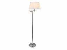 [lux.pro] lampadaire [h:158cm] lampe sur pied lampadaire lampe métal blanc chrome
