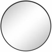 Miroir concave 60 x 60 cm - noir mat - aluminium -