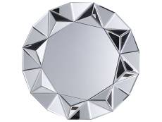 Miroir en bois d'ingénierie argenté 70x70