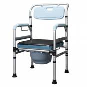 MyAou-commode Siège de Toilette en Alliage d'aluminium Toilettes Pliant Chaise de Douche Chaise de Toilette
