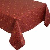 Nappe coton diva enduit téflon Rectangulaire 150x300 cm - Rouge