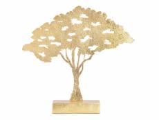 Panneau avec arbre, structure en fer, couleur or, 8