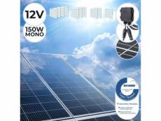 Panneau solaire monocristallin - photovoltaïque, silicium, 150 w, câble avec connecteur mc4, batterie de 12v - module solaire pour camping-car, carava