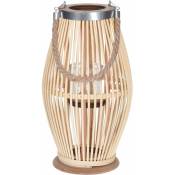Progarden - Lampette en bambou avec cordon, ø 21 x