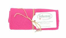 solwang Serviette H68 tricoté en rose