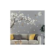 Stickers Muraux fleur cerisier et oiseau sur la branche