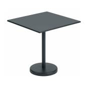 Table carrée d'extérieur en acier noir 70 x 70 x 73 cm Linear - Muuto
