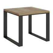 Table carrée extensible 4 à 6 places L 90 à 180cm