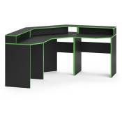 Table d'ordinateur "Kron noir/vert set 1 Vicco