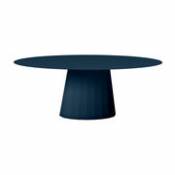 Table ovale Ankara INDOOR / 200 x 100 cm - Acier - Matière Grise bleu en métal