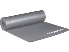Tapis de yoga 1 cm épaisseur caoutchouc sangle transport gymnastique pilates aérobic gris helloshop26 13_0002843_2