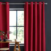 Thedecofactory - toile de toscane - Rideau 100% coton rouge 150x250 - Rouge