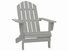 Vidaxl chaise de jardin bois gris 45702