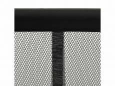Vidaxl moustiquaire de porte rideau en maille 10 pcs noir 240x240 cm
