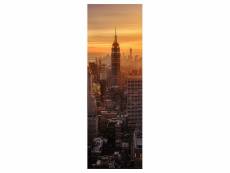Affiche new york skyline orange chaude et marron - 601068 - 0,9 x 2,7 m 601068