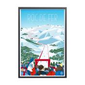 Affiche Ski - Courchevel Méribel 2023 Roc de Fer 30x40cm