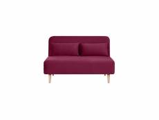 Banquette bz 2 places - style scandinave - velours rose - l 130 x p 90 x 81 cm - deplo ADDEPLOBZRS