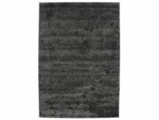 Bombay - tapis toucher laineux noir 133x190