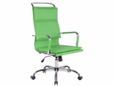Chaise de bureau bedford en similicuir et veritable cuir , vert/similicuir