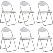 Chaises de salle à manger pliant blanc dans des chaises