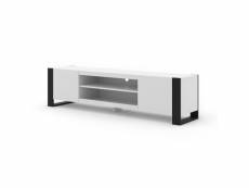 Commode meuble tv mondi blanc mat 47x188x40cm (hxlxp) design moderne de haute qualité