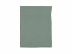 Drap plat 100% coton vert de gris 240x310 cm