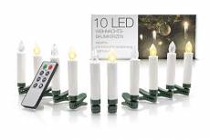 Éclairage d'arbre de Noël sans fil: bougies LED à