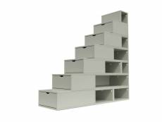 Escalier cube de rangement hauteur 175 cm moka ESC175-Moka