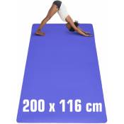 Eyepower - 200x116 Tapis de Sport xxl - 6mm Tapis de Yoga Large Tapis Fitness Antidérapant - violett