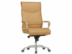 Finebuy chaise de bureau fauteuil de direction pivotant avec accoudoirs | chaise tournante - cuir synthétique - réglable en hauteur - dossier ergonomi