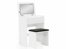 Finebuy coiffeuse fb51641 60x81x40 cm console blanche