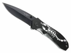 Herbertz - 217911 - couteau herbertz alu noir decore 11cm inox + clip