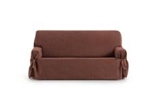Housse de canapé 2 places avec des rubans orange 140 - 180 cm