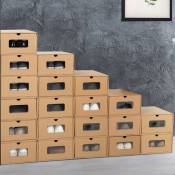 Idmarket - Lot de 20 cartons boites de rangement à chaussures avec tiroir - Non applicable