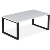 Intensedeco - Table basse de style industriel Ava Blanc mat - Blanc