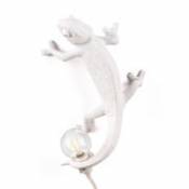 Lampe de table Chameleon Going Up / Lampe de table - Résine - Seletti blanc en plastique